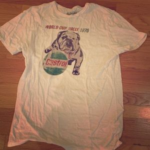 Unisex Lucky Brand Castrol Bull Dog T- Shirt